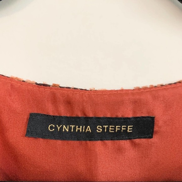 CYNTHIA STEFFE Orange Velvet Dress with Sequins - Picture 4 of 8